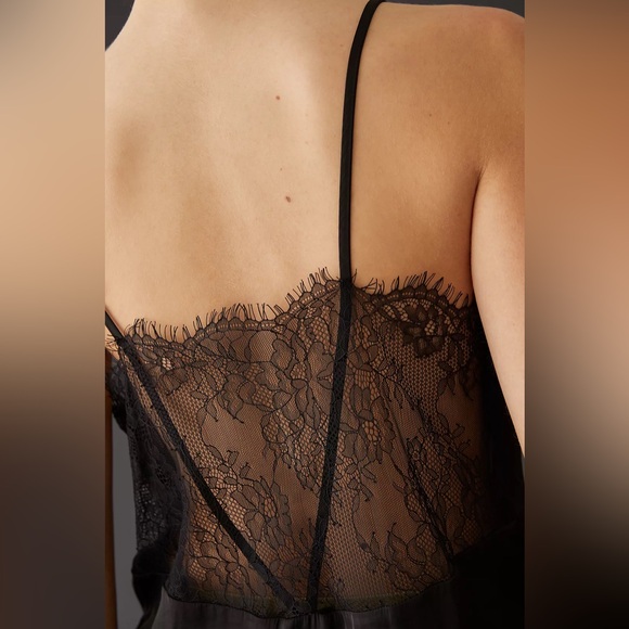 NWT! Current Air x Anthropologie Sexy Elegant Feminine Lace Cami Black Medium - Picture 4 of 9